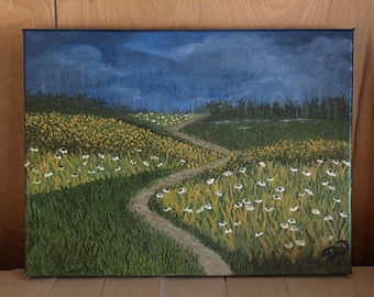 Original DW Oil Painting, "Peace Before the Rain"