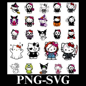 Kawaii kattillustrationer paket | Original tecknad clipart, sublimeringsfiler (digital nedladdning)