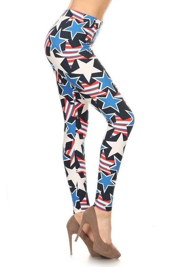 Buy Patriotic American Star Print Leggings Ultra-soft, Full-length Flexible  & Fashion-forward Apparel for All Occasions Online in India 