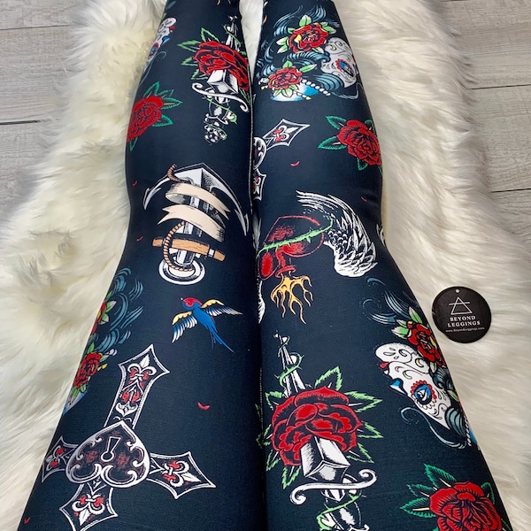 Tattoo Leggings - Etsy