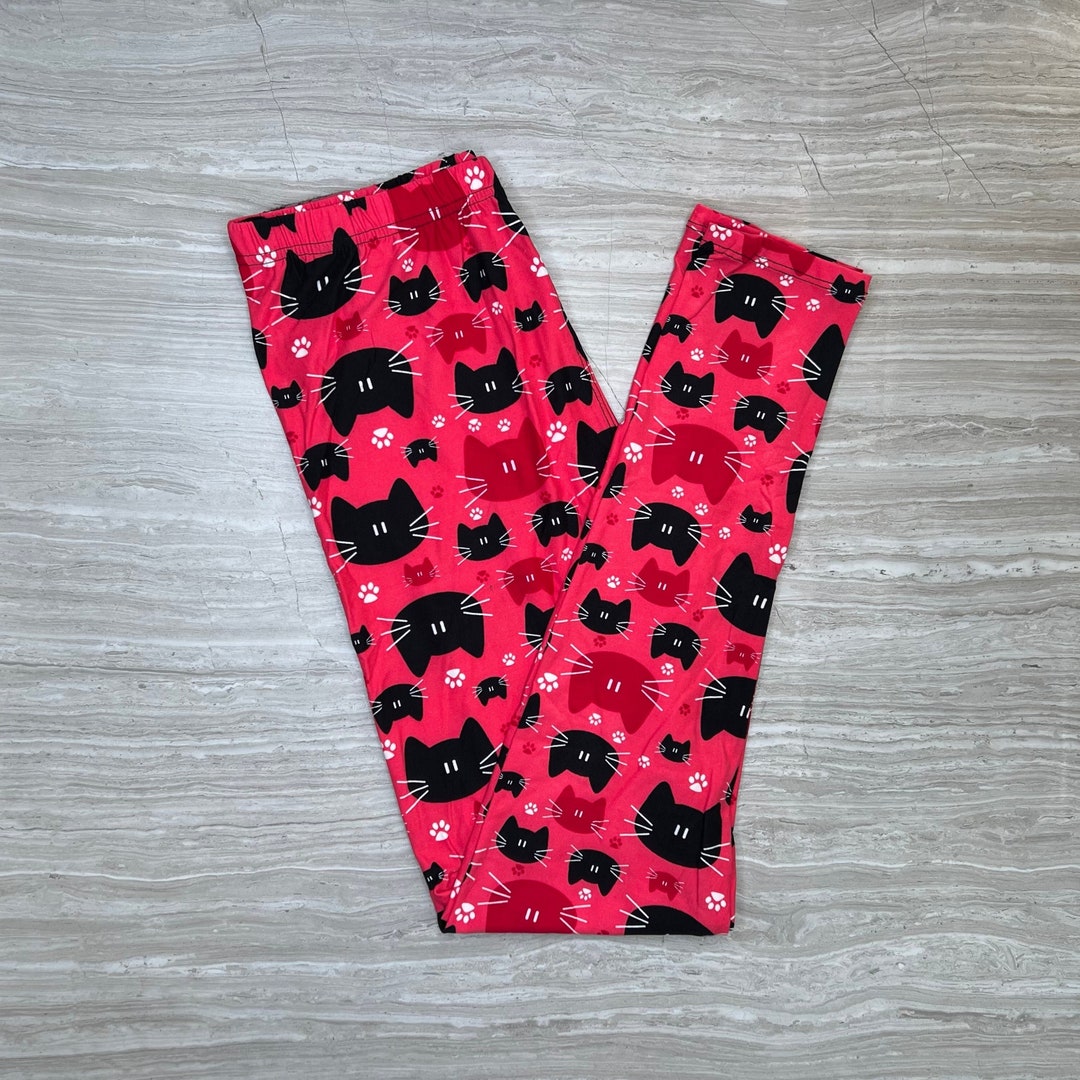 Pink Cat Print Women's Joggers