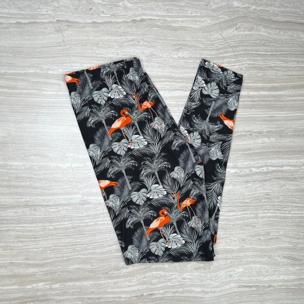 Flamingo Pineapple Print Men's Leggings