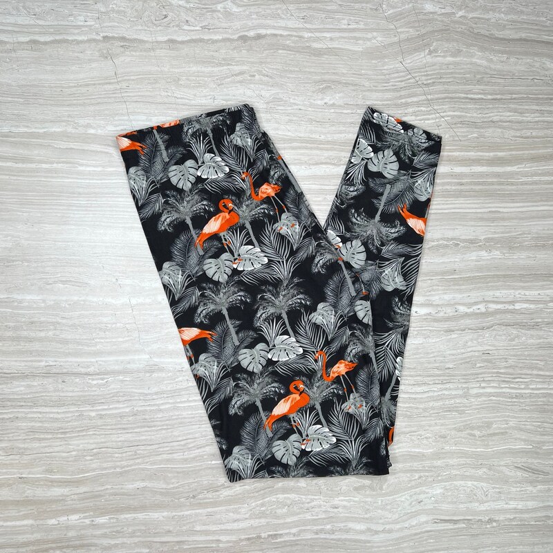 Tropical Flamingo Print Men's Leggings