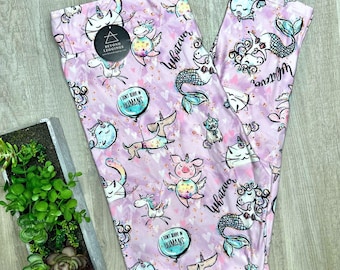 I Don't Believe In Humans Unicorn Kids Leggings