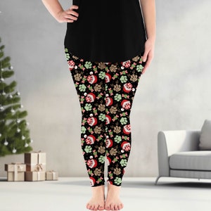 Grinch Christmas Tree Holiday Women's Leggings TC2 Extra Plus Size 20-26