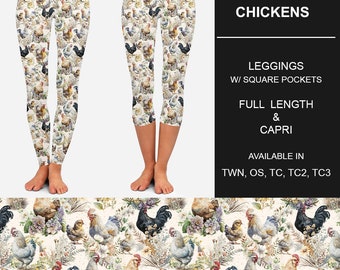 Cottage Chicken Leggings w/ Pockets