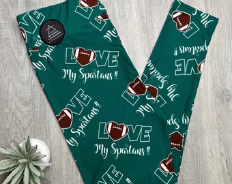 Love My Spartans Football Team Leggings