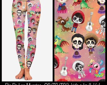 Dia De Los Muertos Print Kids Soft Leggings