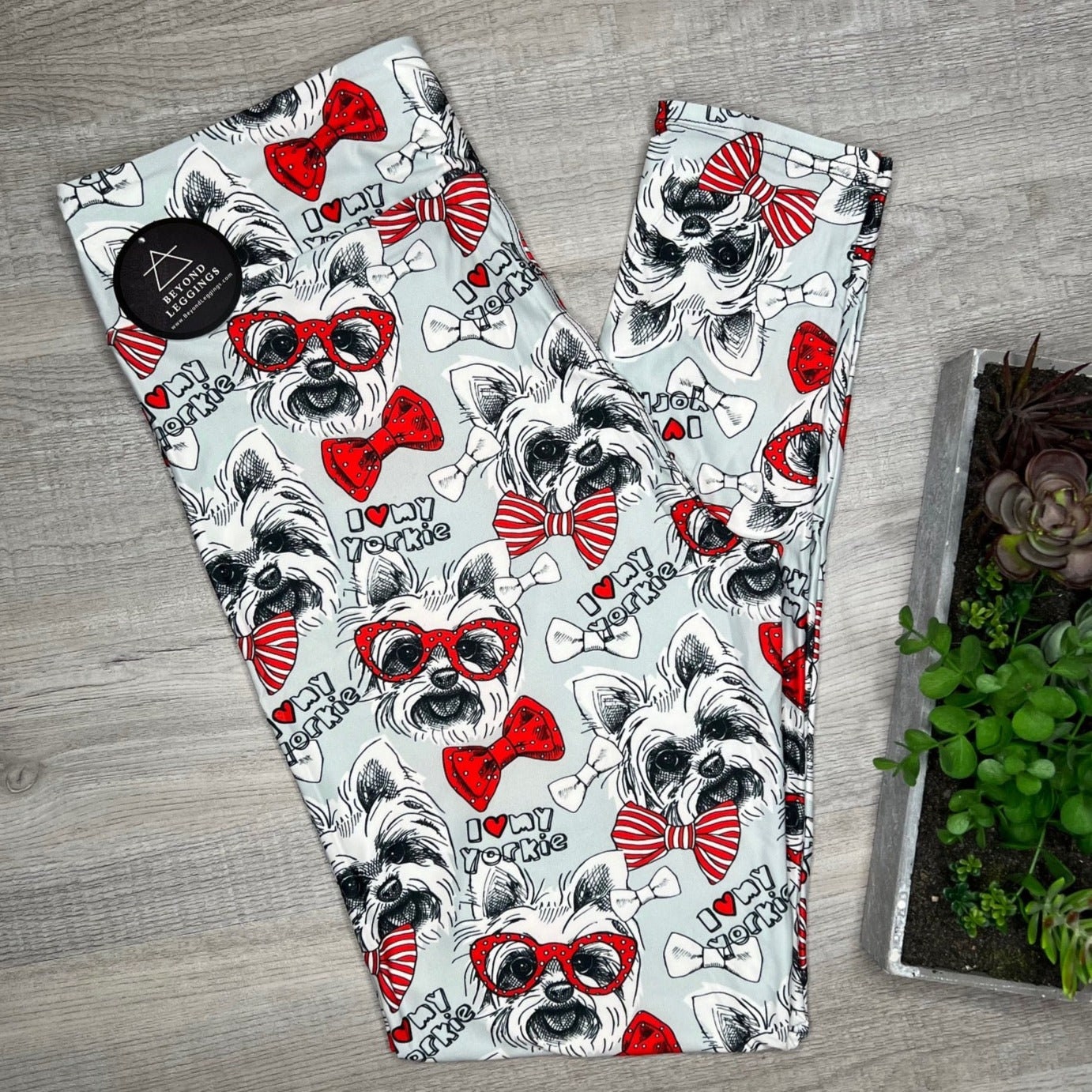 I Love My Yorkie Print Leggings Etsy