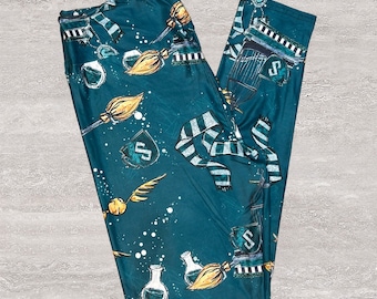 Green Wizard House Kids Leggings