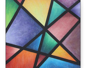Stained glass oil painting