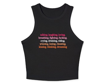 L-Word Theme Song Tank Top in Lesbian Flag Colors
