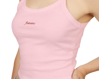 Femme Lesbian Pride Spaghetti Strap Tank Top