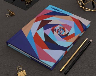 Geometric Rose Hardcover Journal Matte