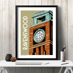 Chicago Poster | Chicago Neighborhood | Chicago City | Chicago Retro | Chicago Frame | Chicago Graphic | Chicago Illustration | RAVENSWOOD