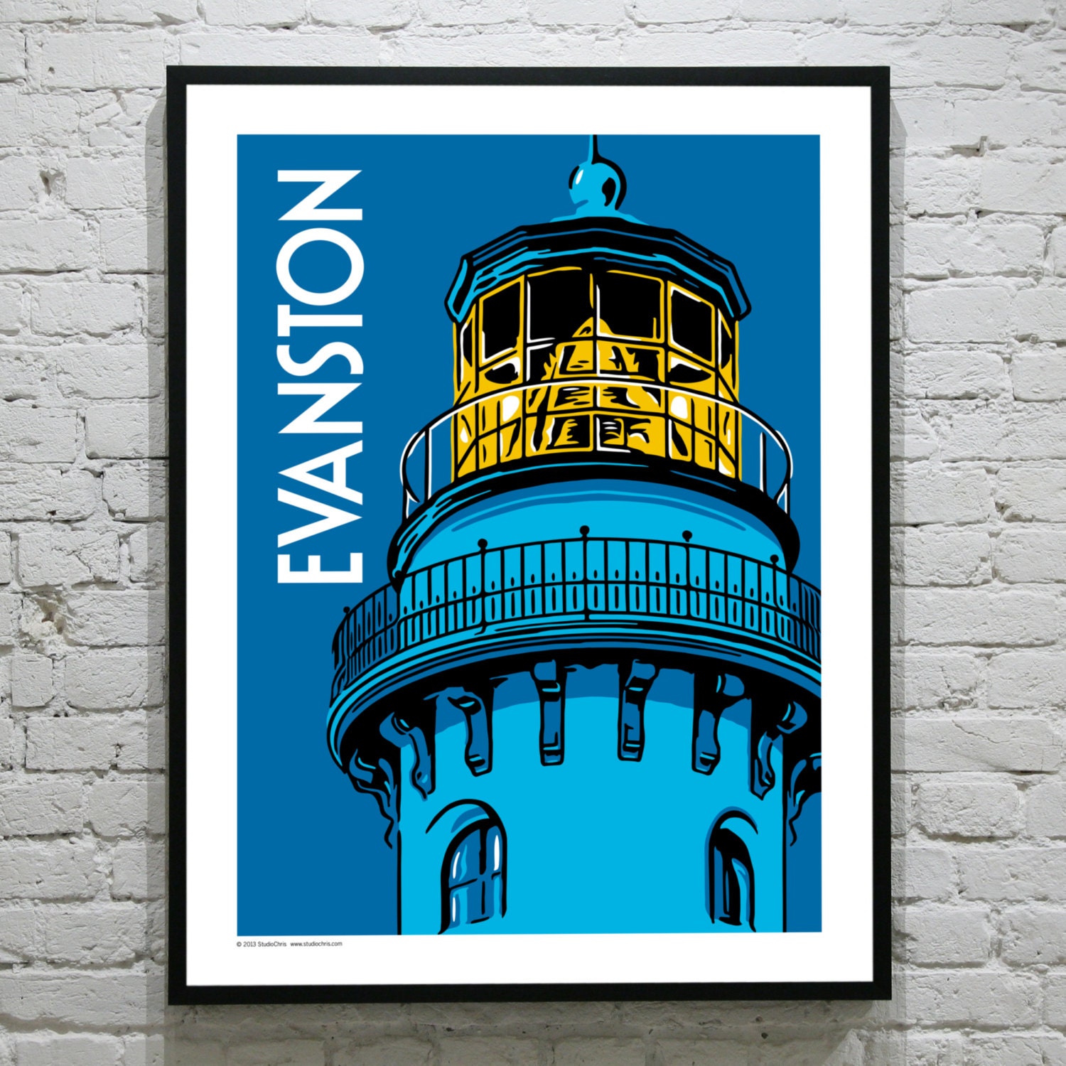 EVANSTON Neighborhood Poster Etsy