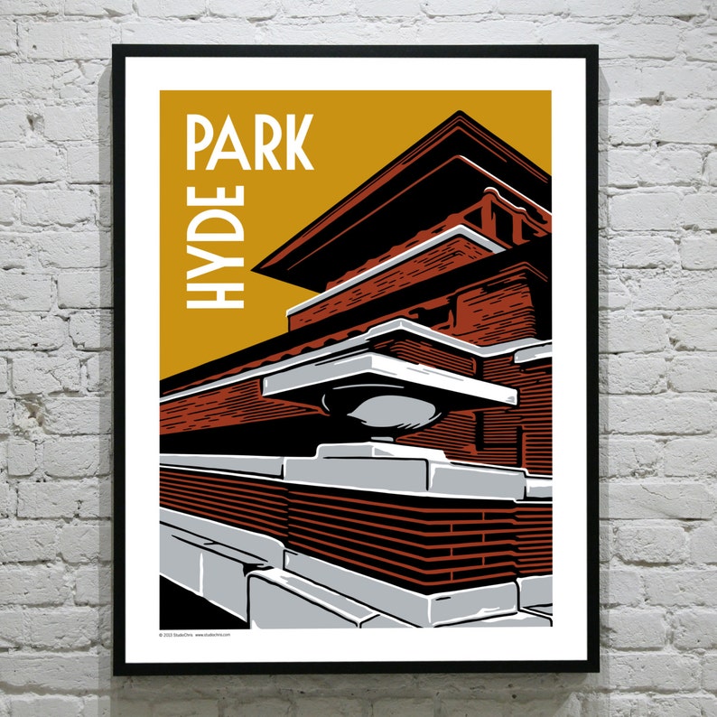 HYDE PARK Chicago Neighborhood Poster Etsy