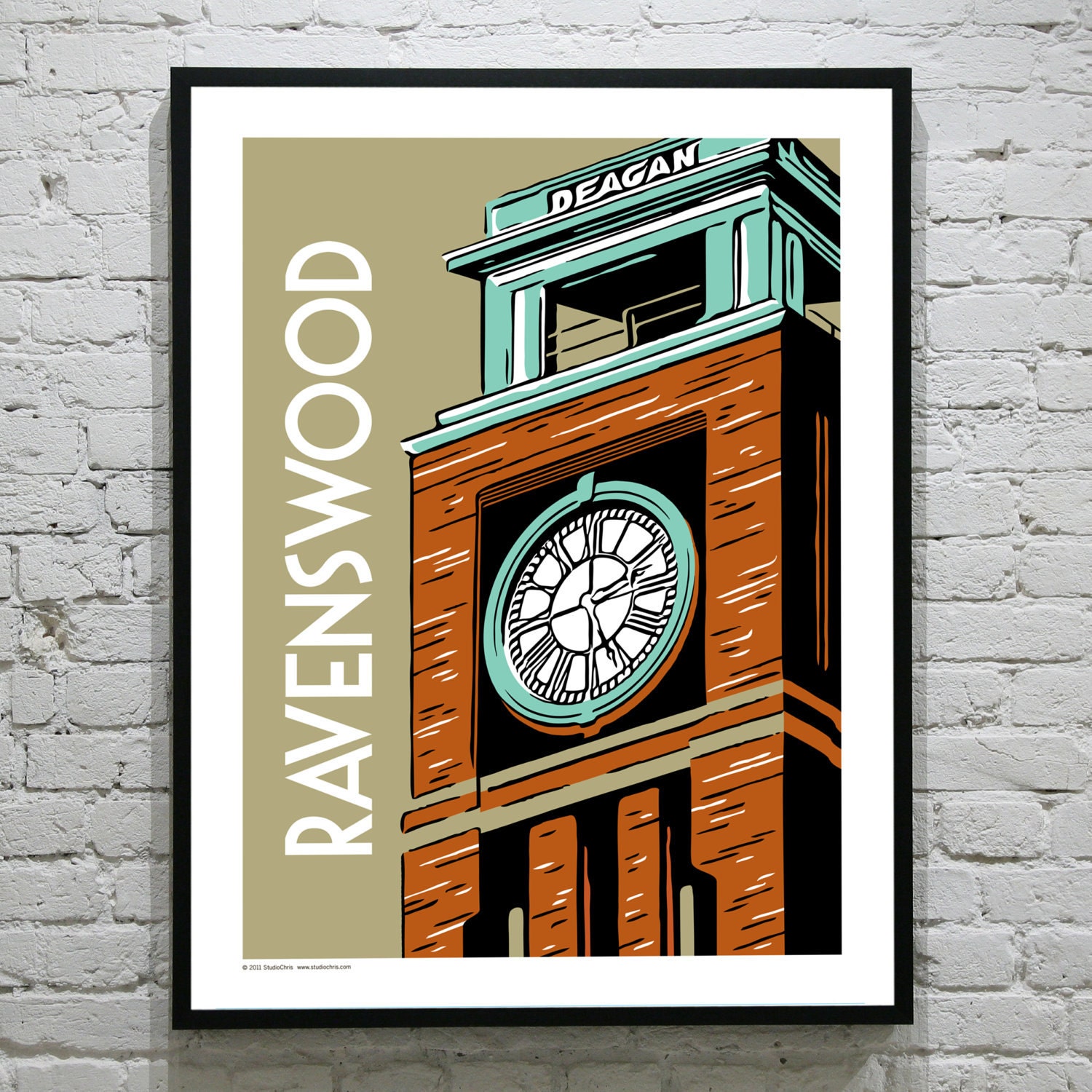 RAVENSWOOD Chicago Neighborhood Poster Etsy