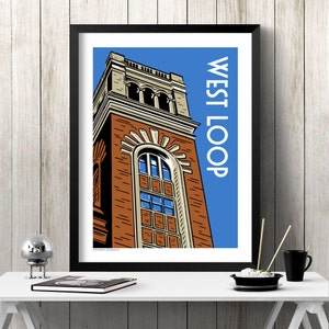 Chicago Poster | Chicago Neighborhood | Chicago City | Chicago Retro | Chicago Frame | Chicago Graphic | Chicago Illustration | WEST LOOP