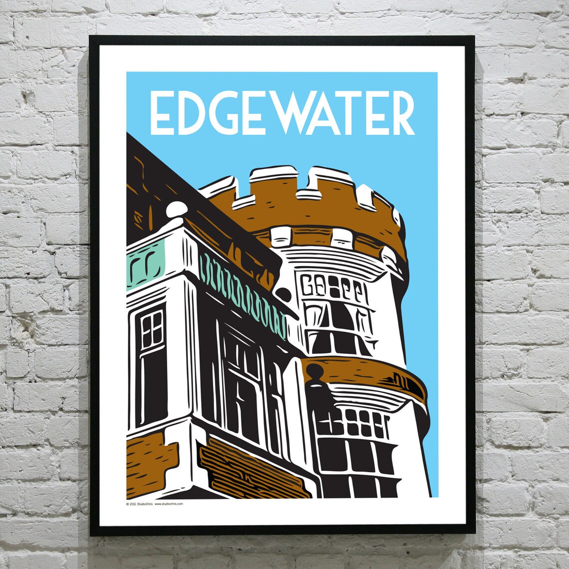 EDGEWATER Chicago Neighborhood Poster Wall Art Gift Idea Home Decor