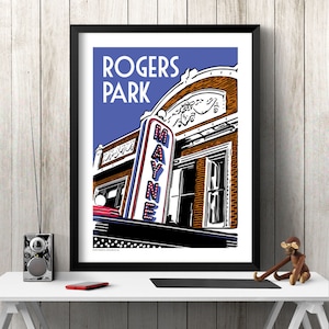 Chicago Poster | Chicago Neighborhood | Chicago City | Chicago Retro | Chicago Frame | Chicago Graphic | Chicago Illustration | ROGERS PARK