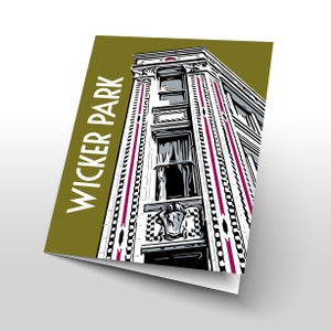 Chicago Cards | Chicago Neighborhood | Chicago City | Chicago Retro | Chicago Graphic | Chicago Illustration | WICKER PARK (6 Card Set)