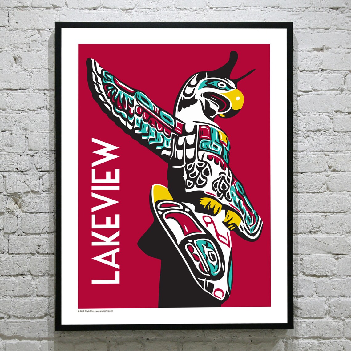 LAKEVIEW Chicago Neighborhood Poster Etsy