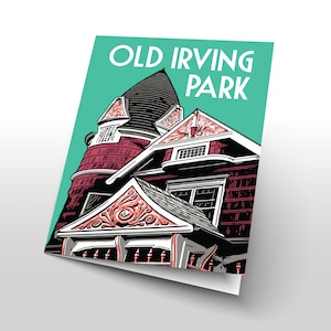 Chicago Cards | Chicago Neighborhood | Chicago City | Chicago Retro | Chicago Graphic | Chicago Illustration | OLD IRVING PARK (6 Card Set)