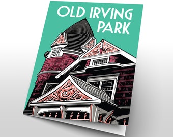 Chicago Cards | Chicago Neighborhood | Chicago City | Chicago Retro | Chicago Graphic | Chicago Illustration | OLD IRVING PARK (6 Card Set)