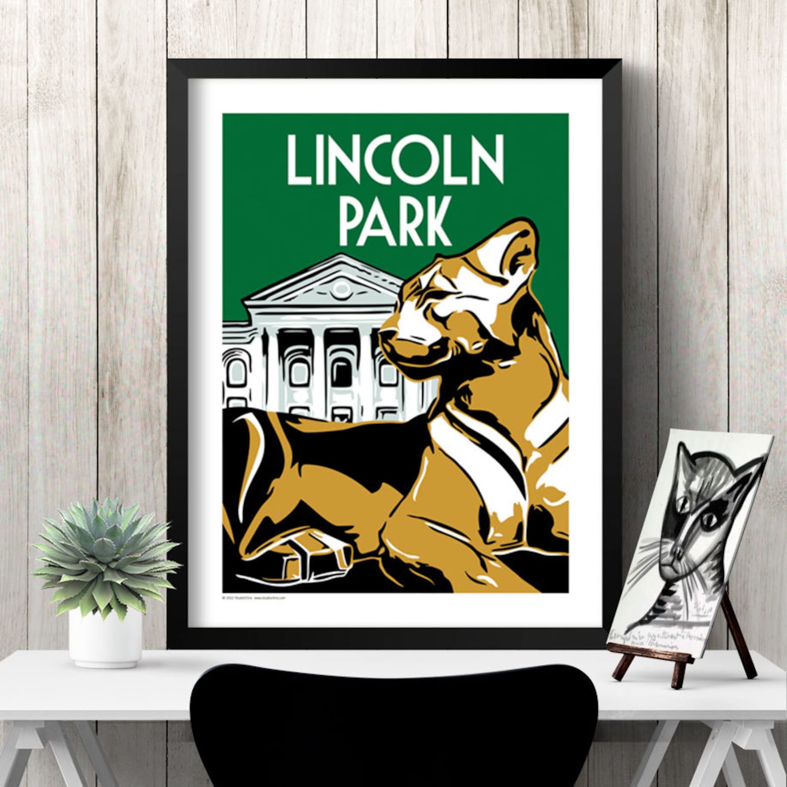 LINCOLN PARK Chicago Neighborhood Poster Etsy