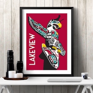 Chicago Poster | Chicago Neighborhood | Chicago City | Chicago Retro | Chicago Frame | Chicago Graphic | Chicago Illustration | LAKEVIEW