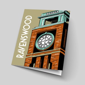 Chicago Cards | Chicago Neighborhood | Chicago City | Chicago Retro | Chicago Graphic | Chicago Illustration | RAVENSWOOD (6 Card Set)