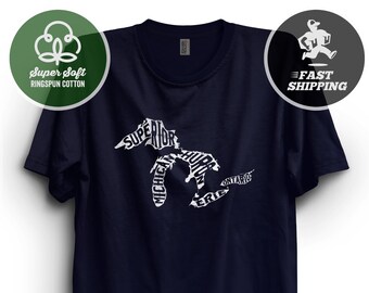 Great Lakes T-Shirt Typography | Lake Michigan tshirt | Premium Ringspun Shirt | Great Lakes In Words tee Ontario Erie Huron Superior
