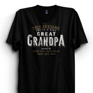 This Awesome Great Grandpa Belongs to Personalized Shirt Gift - Father ...