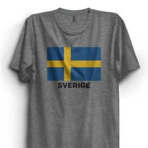 Sweden flag T-Shirt, Sverige tshirt, Premium Ringspun Shirt, Swedish Gift,  Country Flag, Soccer fan, retro, vintage