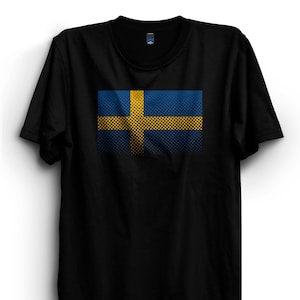 Sweden flag T-Shirt, sweden tshirt, Premium Ringspun Shirt, Swedish Gift, Country Flag, Soccer fan, retro, vintage