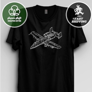 A-10 Thunderbolt Tshirt | A10 Warthog Gift | Pilot shirt | Ringspun cotton | Aviation Tee T-shirt