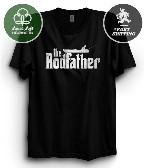  Funny Fishing T-Shirt The Rodfather Tee Fischermen