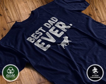 Best Dad Ever French Bulldog T-Shirt | French Bulldog Graphic Tee for Fathers Day | BDE French Bulldog Shirt