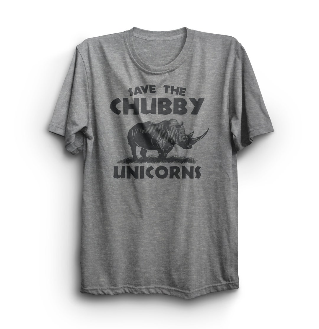 T-shirt Uomo Divertente Save The Chubby Unicorns – Maglietta In Cotone Per Bambini