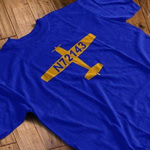 Custom Airplane Tail Number T-Shirt | Airplane Personalized tshirt | Cessna Shirt | Free Shipping