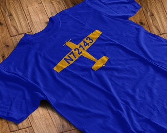 Custom Airplane Tail Number T-Shirt | Airplane Personalized tshirt | Cessna Shirt | Free Shipping
