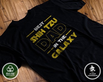 Camiseta para papá Shih Tzu de la galaxia / Camiseta para papá / Camiseta para el Día del Padre / Camiseta para papá / Camiseta de Star Wars para papá perro
