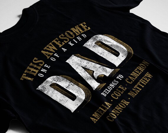 This Awesome Dad Belongs to Personalized Shirt Gift - Etsy