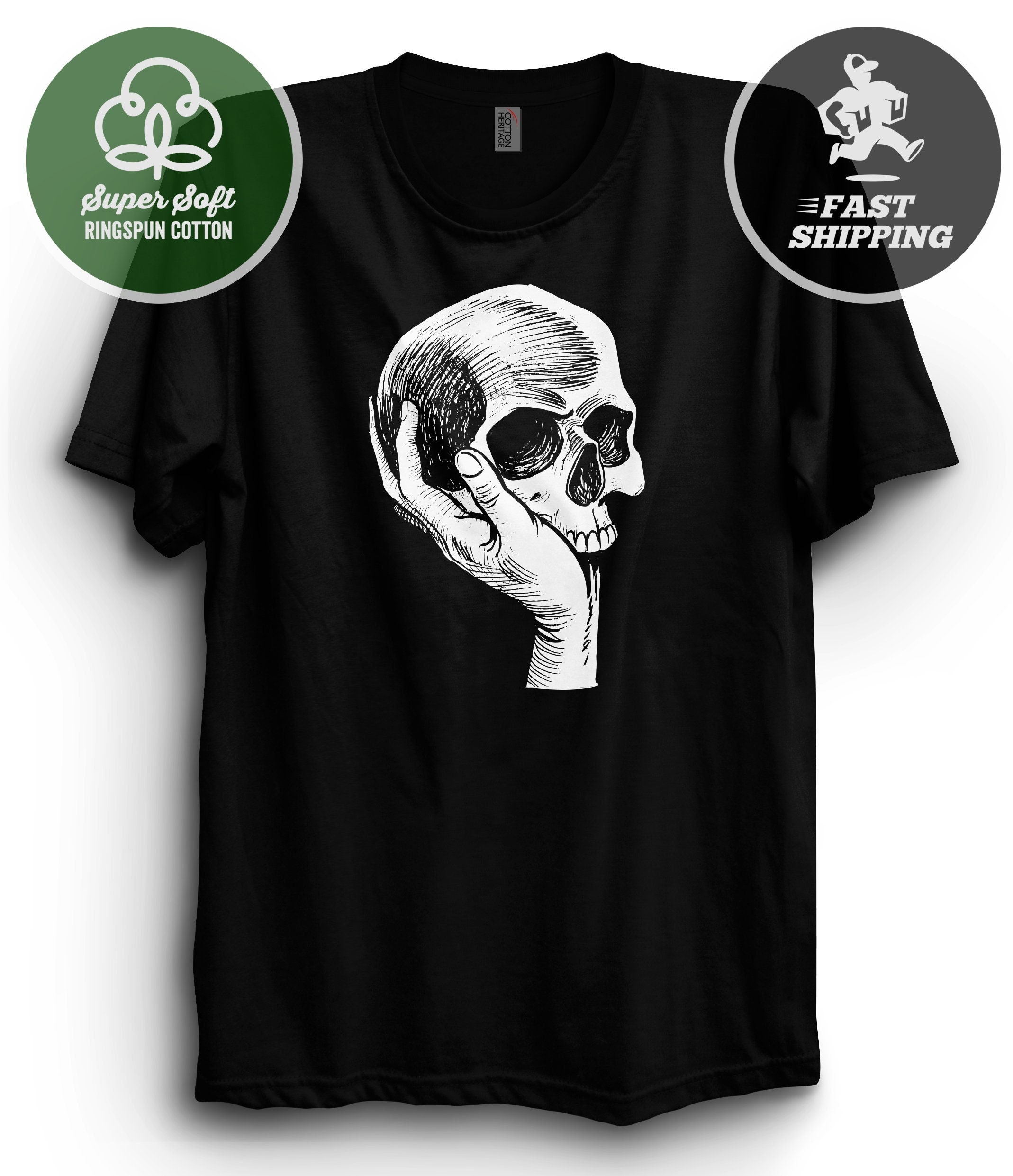 Women's T-Shirts [Out of Print] William Shakespeare / Hamlet Scoop Neck Tee (Black) (Womens) She_Be_Little_But_Fierce_Willi