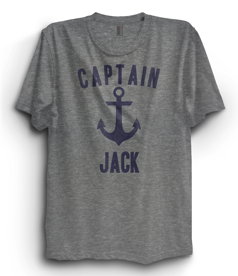 Personalized Boat Captain T-Shirt, captain tshirt, Premium Ringspun Cotton Shirt, Nautical Anchor Shirt, sailing shirt gift customized image 3