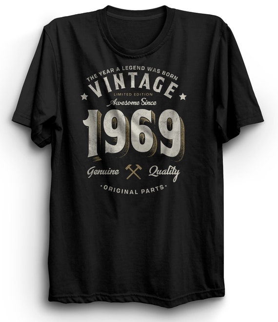 50th Birthday Shirt Gift Turning 50 T-shirt Vintage 1969 | Etsy