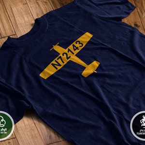 Custom Airplane Tail Number T-Shirt | Airplane Personalized tshirt | Cessna Shirt | Free Shipping