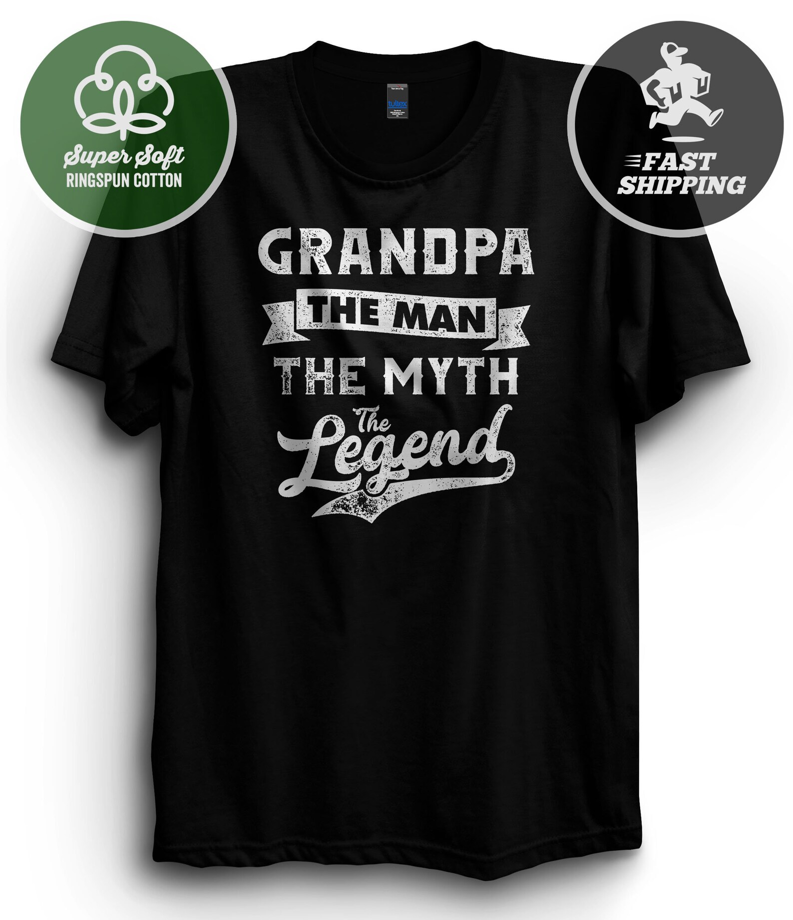 Grandpa the Man the Myth the Legend T Shirt Shirt for - Etsy