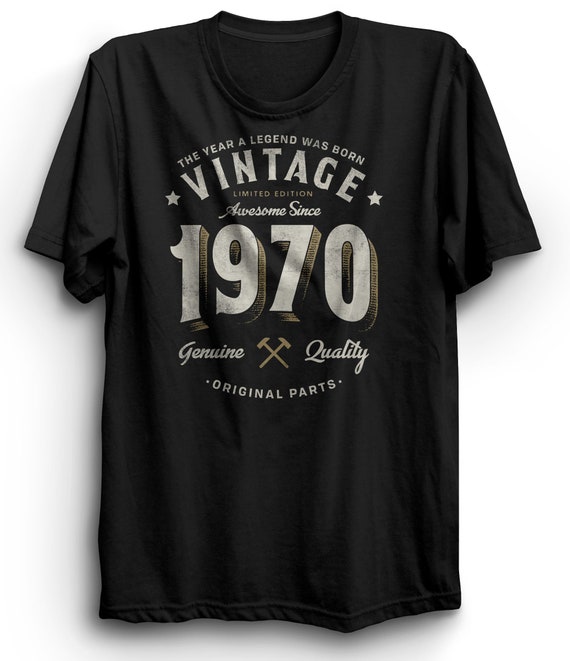 Vintage 1970 T-shirt Birth Year Tshirt Original Parts 1970 - Etsy